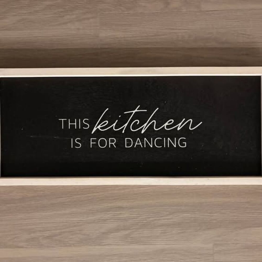 Wood Wall Decor Bundle - Kitchen Dancing Sign + Clean/Dirty Laundry Sign Set